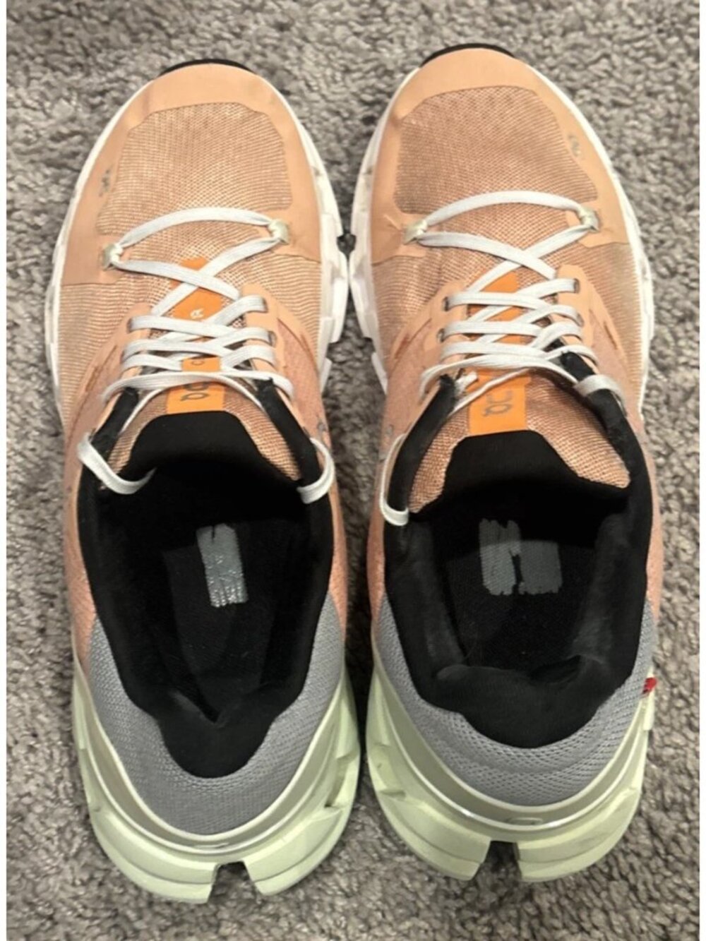 ON Cloudflyer 4 Running Sneakers Shoes Peach / Aloe / White Women's Size 9.5 - Picture 6 of 8